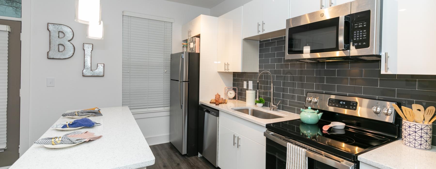 large kitchen with island